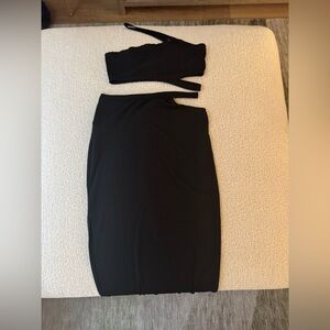 SHEIN Black Skirt Set